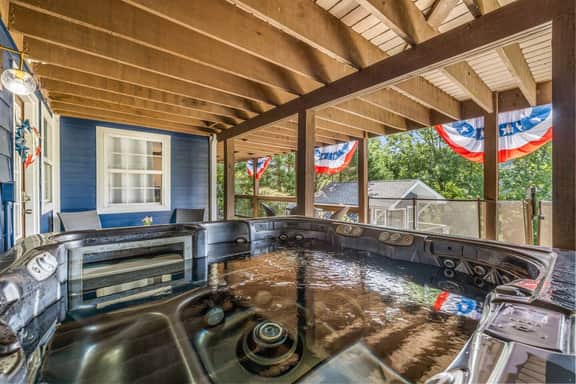 Serene River view Retreat w/Hot Tub+Pool+Boat Dock - Image 5